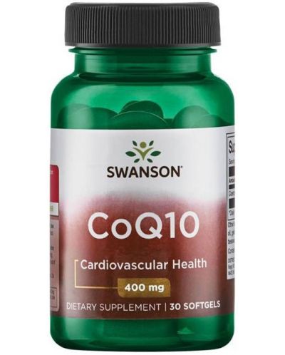 CoQ10, 400 mg, 30 меки капсули, Swanson - 1