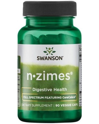 N-Zimes, 90 растителни капсули, Swanson - 1