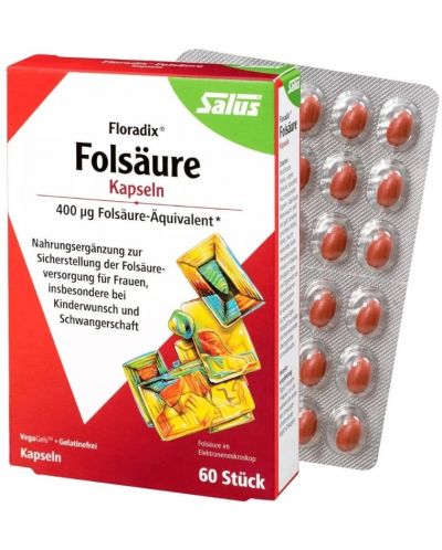 Фолиева киселина, 60 капсули, Floradix - 1