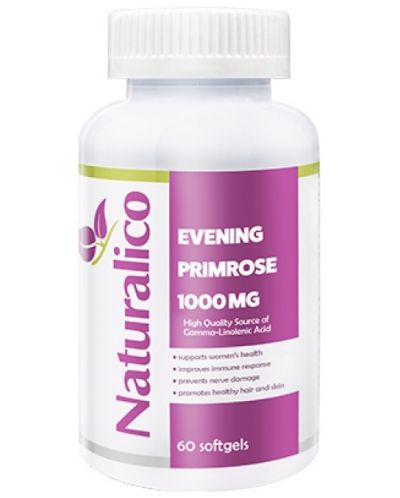 Evening Primrose, 1000 mg, 60 капсули, Naturalico - 1