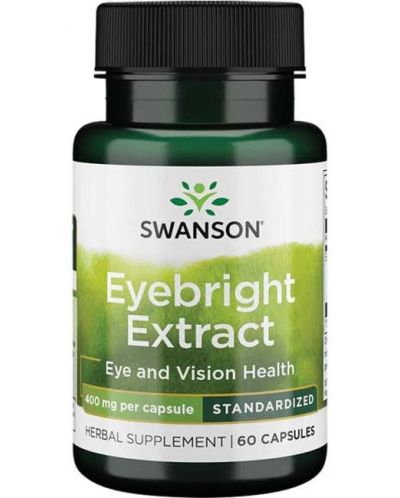 Eyebright Extract, 400 mg, 60 капсули, Swanson - 1