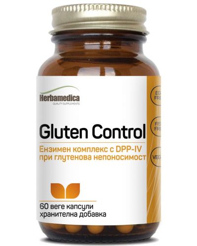 Gluten Control, 60 капсули, Herbamedica - 1