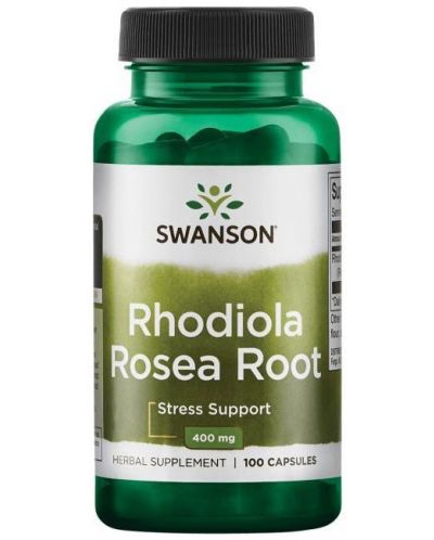 Rhodiola Rosea Root, 400 mg, 100 капсули, Swanson - 1