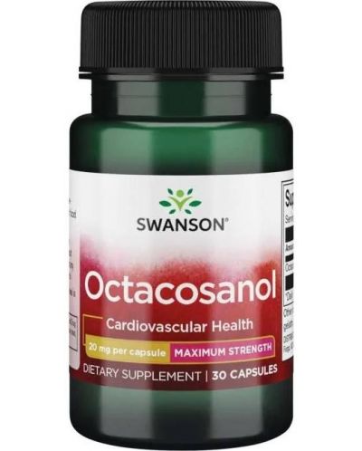 Octacosanol, 20 mg, 30 капсули, Swanson - 1