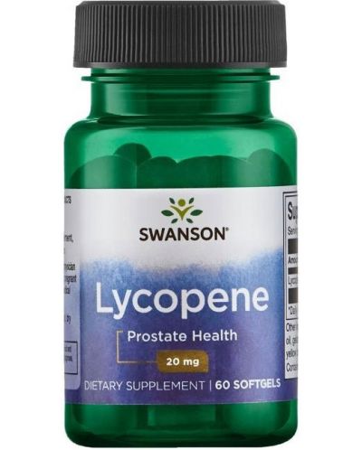 Lycopene, 20 mg, 60 меки капсули, Swanson - 1