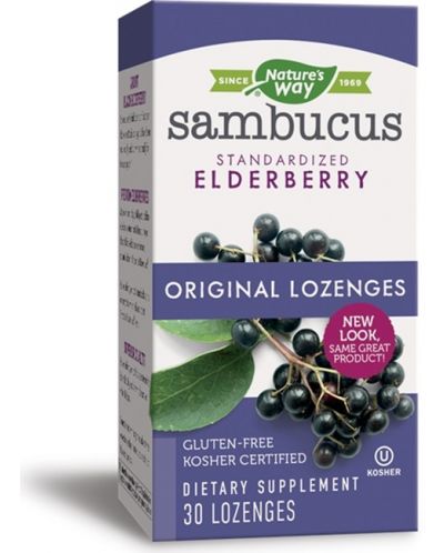 Sambucus Original Lozenges, 30 таблетки за смучене, Nature's Way - 1
