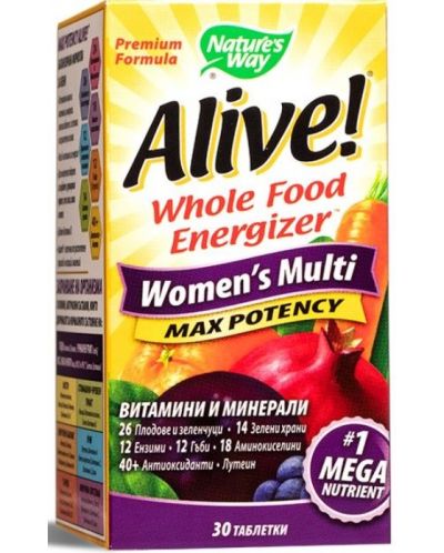 Alive Women's Multi Max Potency, 30 таблетки, Nature's Way - 1