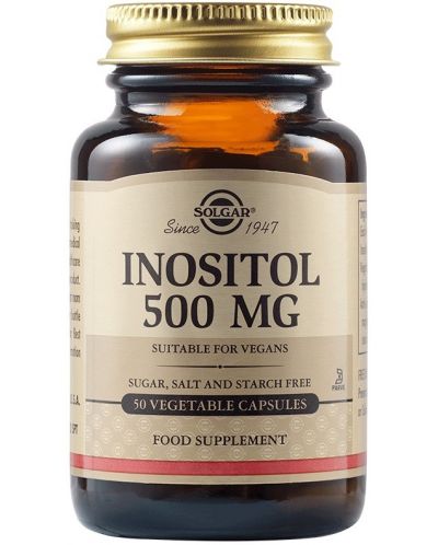 Inositol, 500 mg, 50 растителни капсули, Solgar - 1