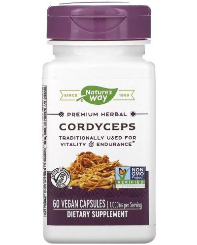 Cordyceps, 500 mg, 60 капсули, Nature’s Way - 1