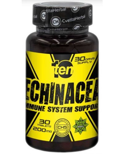 10/ten Еchinacea, 200 mg, 30 таблетки, Cvetita Herbal - 1