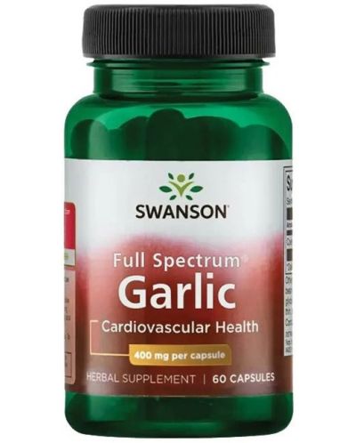 Full Spectrum Garlic, 400 mg, 60 капсули, Swanson - 1