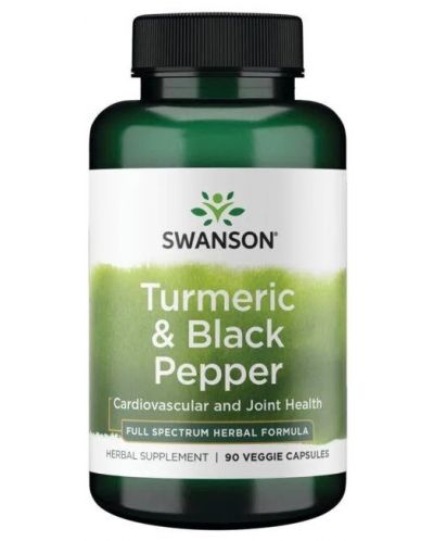 Turmeric & Black Pepper, 90 капсули, Swanson - 1