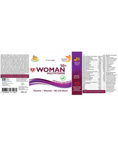 Woman Multivitamin 50+, 500 ml, Swedish Nutra - 2