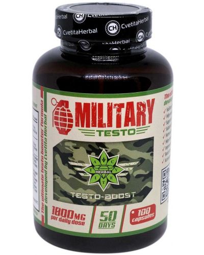 Military Testo, 900 mg, 100 капсули, Cvetita Herbal - 1