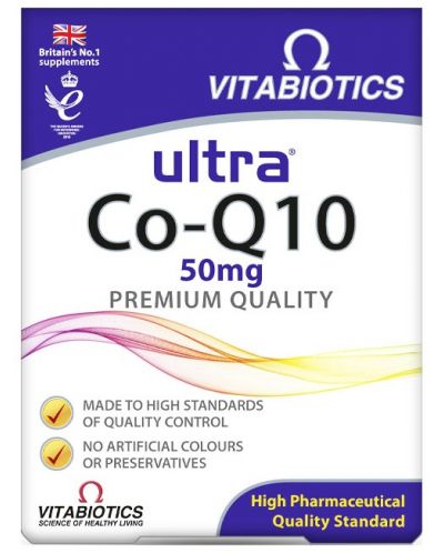 Ultra Co-Q10, 50 mg, 60 таблетки, Vitabiotics - 1