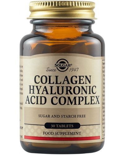 Collagen Hyaluronic Acid Complex, 120 mg, 30 таблетки, Solgar - 1