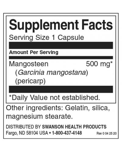 Full Spectrum Mangosteen, 500 mg, 100 капсули, Swanson - 2