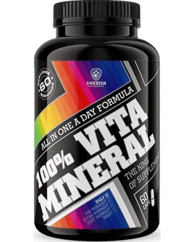 100% Vita Mineral, 60 капсули, Swedish Supplements - 1
