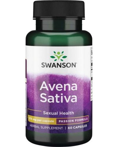 Avena Sativa, 575 mg, 60 капсули, Swanson - 1