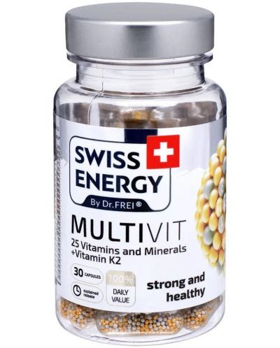 Multivit, 30 капсули, Swiss Energy - 1