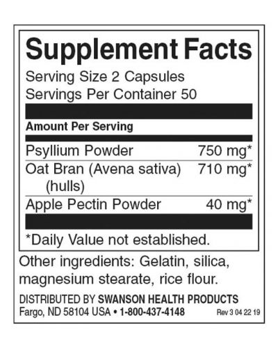 Tri-Fiber Complex, 100 капсули, Swanson - 2