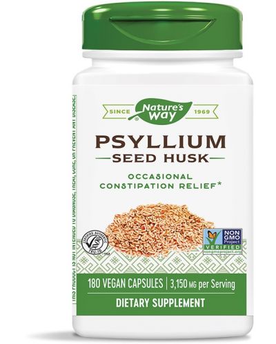 Psyllium Seed Husk, 525 mg, 180 капсули, Nature's Way - 1