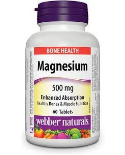Magnesium, 500 mg, 60 таблетки, Webber Naturals - 1