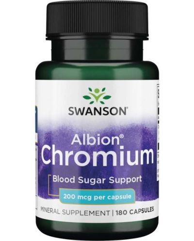 Albion Chromium, 200 mcg, 180 капсули, Swanson - 1