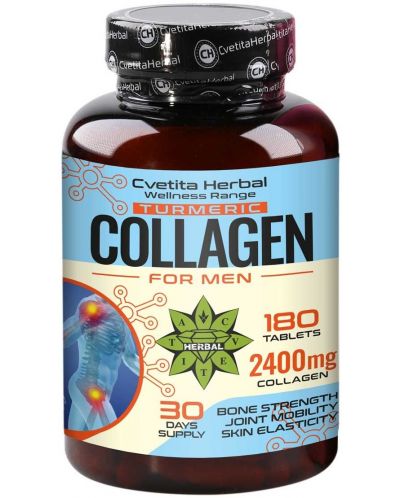 Collagen for men, 180 таблетки, Cvetita Herbal - 1