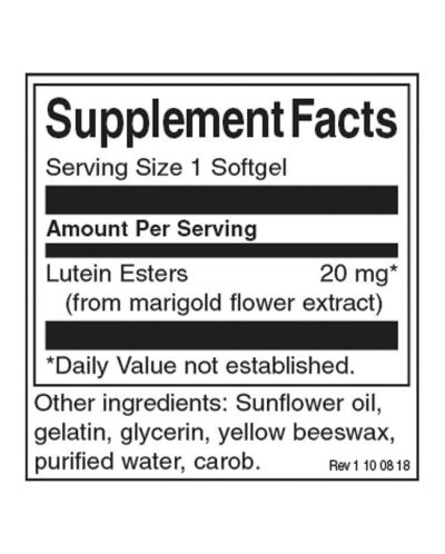 Lutein Esters, 20 mg, 60 меки капсули, Swanson - 2