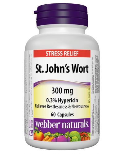 St. John’s Wort, 300 mg, 60 капсули, Webber Naturals - 1