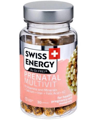 Prenatal Multivit, 30 капсули, Swiss Energy - 1