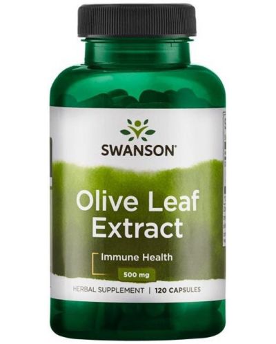 Olive Leaf Extract, 500 mg, 120 капсули, Swanson - 1