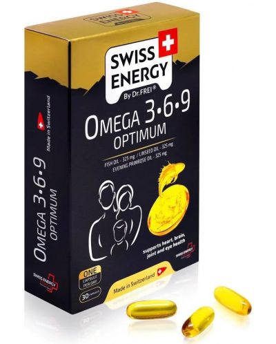 Omega 3-6-9 Optimum, 30 капсули, Swiss Energy - 2