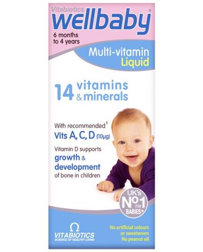 Wellbaby Multi-vitamin Liquid, 150 ml, Vitabiotics - 1