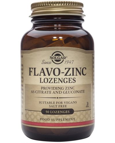 Flavo-Zinc, 23 mg, 50 таблетки, Solgar - 1