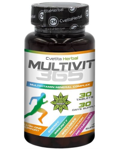 Multivit 365, 30 таблeтки, Cvetita Herbal - 1