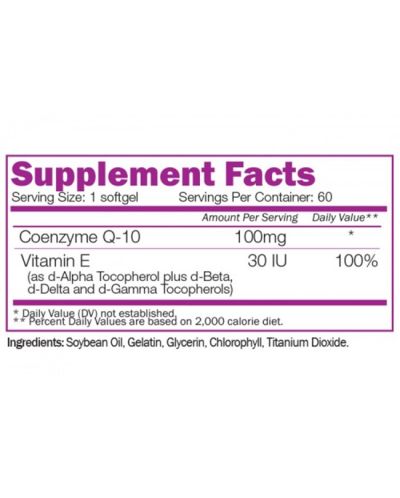 Coenzyme Q10, 100 mg, 60 капсули, Naturalico - 2