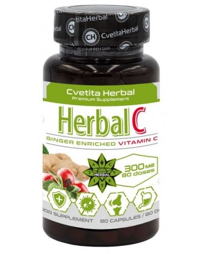 Herbal C, 300 mg, 80 капсули, Cvetita Herbal - 1