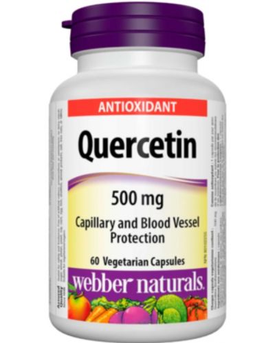 Quercetin, 500 mg, 60 капсули, Webber Naturals - 1