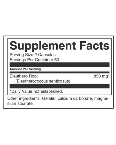 Eleuthero Root, 425 mg, 120 капсули, Swanson - 2