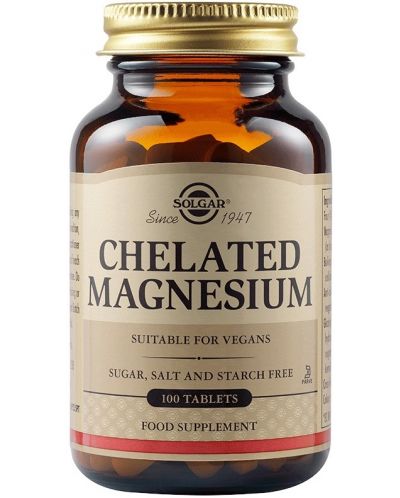 Chelated Magnesium, 100 mg, 100 таблетки, Solgar - 1