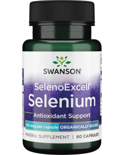 SelenoExcell Selenium, 200 mcg, 60 капсули, Swanson - 1