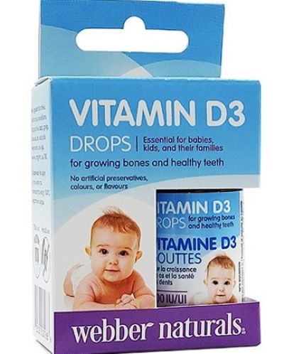 Vitamin D3, 400 IU, 15 ml, Webber Naturals - 1