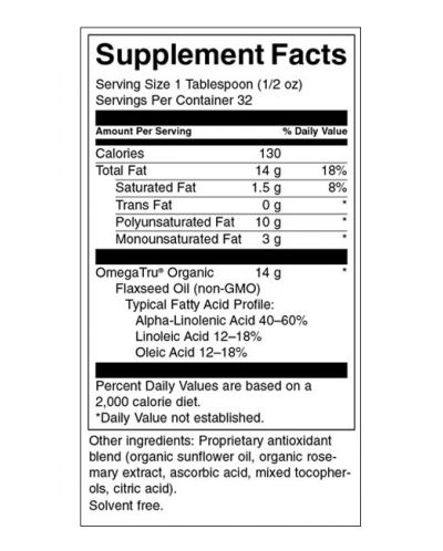 Organic Flaxseed Oil, 473 ml, Swanson - 2