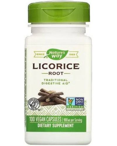 Licorice Root, 450 mg, 100 капсули, Nature’s Way - 1