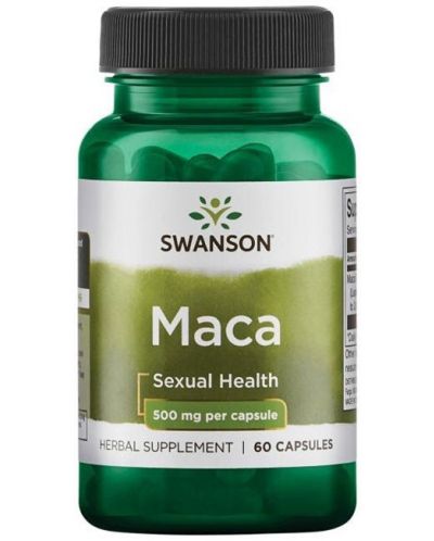 Maca, 500 mg, 60 капсули, Swanson - 1