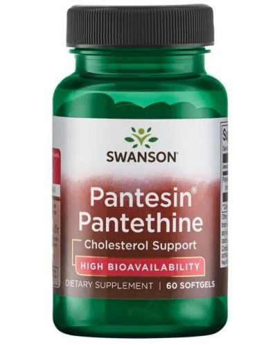 Pantesin Pantethine, 300 mg, 60 капсули, Swanson - 1