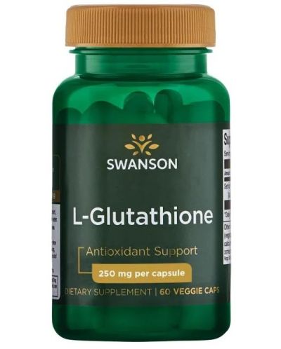 L-Glutathione, 250 mg, 60 капсули, Swanson - 1