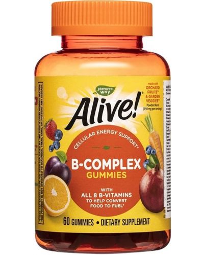 Alive B-Complex Gummies, 60 желирани таблетки, Nature's Way